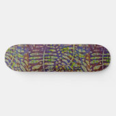 Skateboard Gelli Print Stencil Abstract Art (Horz)