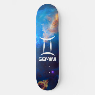 Skateboard Gemini Zodiac bleu
