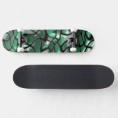 Skateboard Gemmes vertes Abstraites (Horz)