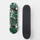 Skateboard Gemmes vertes Abstraites (Recto)