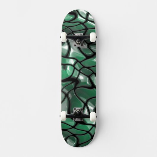 Skateboard Gemmes vertes Abstraites (Recto)