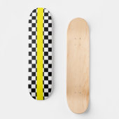 Skateboard Geo Carré Avec Patinage En Bande Jaune (Recto)