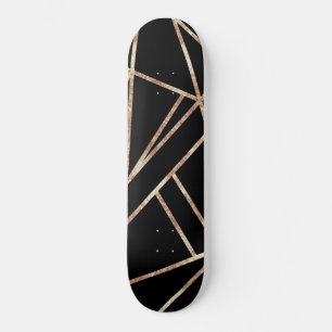 Skateboard Geo Gold Rose noir classique #1