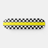 Skateboard Geo Square avec rayure jaune Planche à roulettes (Horz)