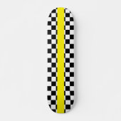 Skateboard Geo Square avec rayure jaune Planche à roulettes (Devant)