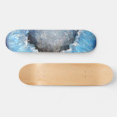 Skateboard Géode cristal bleu tombé (Horz)