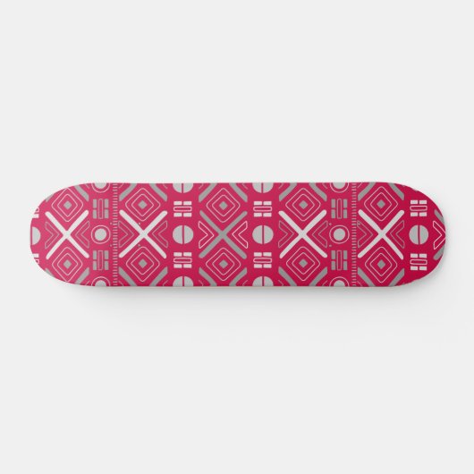 Skateboard Géometric Tribal Pink Silver (Horz)