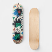 Skateboard Géométrique Abstraite avec Gras Graffiti (Recto)