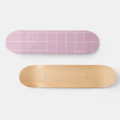 Skateboard Géométrique rose moderne simple (Horz)