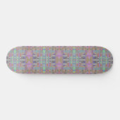 Skateboard Géométrique vert violet rose (Horz)