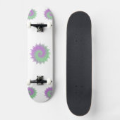 Skateboard Géométrique Violet et Vert (Recto)