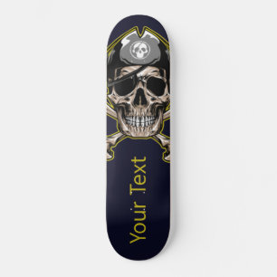 Skateboard Gepersonaliseerde zwarte schedel