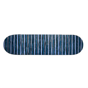 Skateboard, geslepen strepen, Lt. blauw en Blauw Skateboard