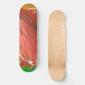 Skateboard Geste Vertical Abstrait en Rouge (Recto)