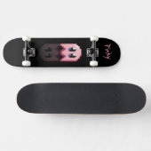 Skateboard ghost rose noir nom perso Fan art Pac-Man (Horz)