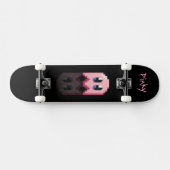 Skateboard ghost rose noir nom perso Fan art Pac-Man (Horz)