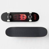 Skateboard ghost rouge noir nom perso Fan art Pac-Man (Horz)