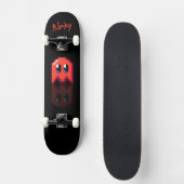 Skateboard ghost rouge noir nom perso Fan art Pac-Man (Recto)