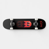 Skateboard ghost rouge noir nom perso Fan art Pac-Man (Horz)