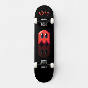 Skateboard ghost rouge noir nom perso Fan art Pac-Man