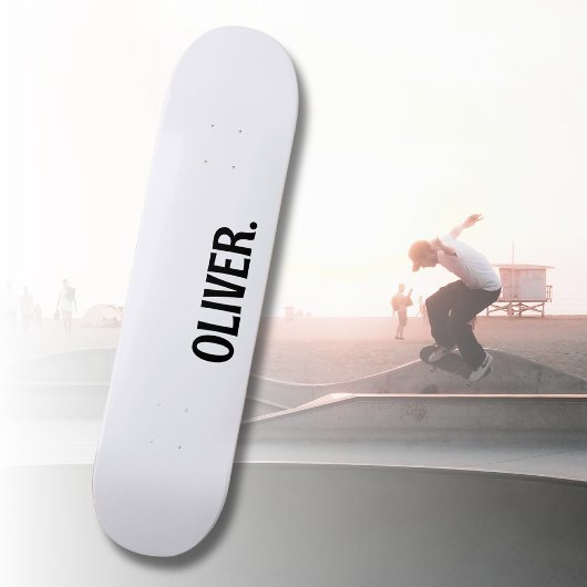 Skateboard Ghost White Nom moderne | Classique tendance
