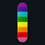 Skateboard Gilbert Baker Pride Drapeau Répéter Rainbow Stripe<br><div class="desc">couleurs de fierté originales avec rose inclus; motif à bandes répétées; agrandi</div>