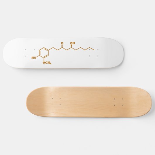 Skateboard Gingerol Molecule formule chimique (Horz)