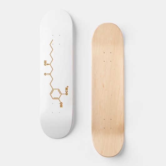 Skateboard Gingerol Molecule formule chimique (Recto)