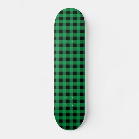 Skateboard Ginham vert et noir (Recto)