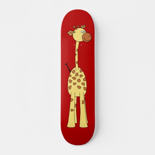 Skateboard Girafe heureuse. Bande dessinée (Devant)