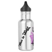 Skateboard Giraffe Bouteille d'eau personnalisée (Gauche)