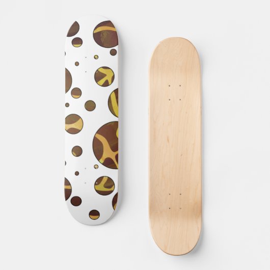 Skateboard Giraffe Brown et jaune (Recto)