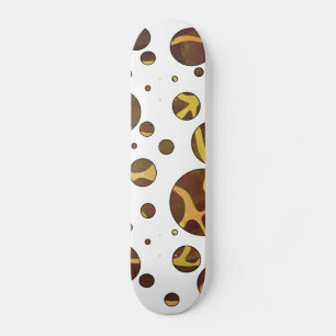 Skateboard Giraffe Brown et jaune