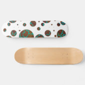 Skateboard Giraffe Impression Brown et Turquoise (Horz)