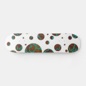 Skateboard Giraffe Impression Brown et Turquoise (Horz)