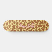 Skateboard Giraffe Poster de animal personnalisé (Horz)
