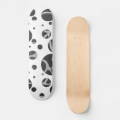 Skateboard Giraffy Polka Dot noir et gris clair Impression (Recto)