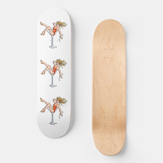 Skateboard - Girl in a Martini Glass, Olivia (Recto)