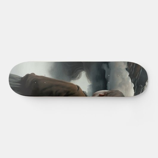 Skateboard Girl with clouds (Horz)