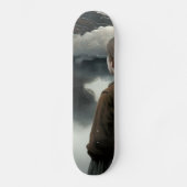 Skateboard Girl with clouds (Recto)