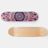 Skateboard Girly Blue Pink Mandala (Horz)