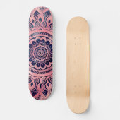 Skateboard Girly Blue Pink Mandala (Recto)