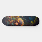 Skateboard Girly Champignon Motif bois (Horz)
