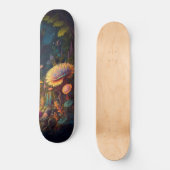 Skateboard Girly Champignon Motif bois (Recto)