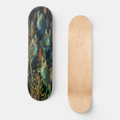 Skateboard Girly Cute Blue Gold Grenouilles artist (Recto)