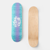 Skateboard Girly Glitter Mermaid Wording (Voorkant)