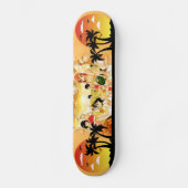 Skateboard Girly moderne skateboarder, fille anime tendance (Recto)