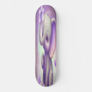 Skateboard Girly-mooie paarse baby-olifant