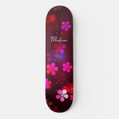 Skateboard Girly Pink Floral Custom Personalized Name (Recto)
