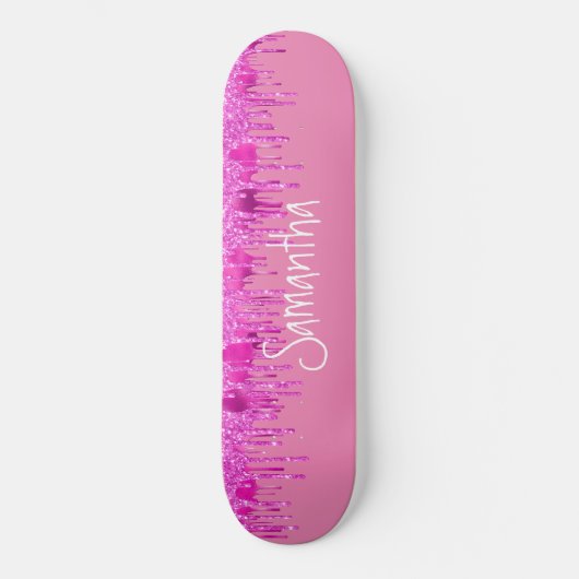 Skateboard Girly Pinky Glitter (Voorkant)